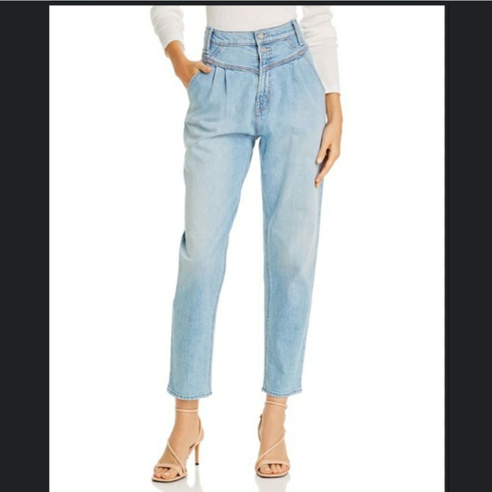 Mother The Pleated Popular Peg Straight-Leg Jeans In Intoxicated Sz 31